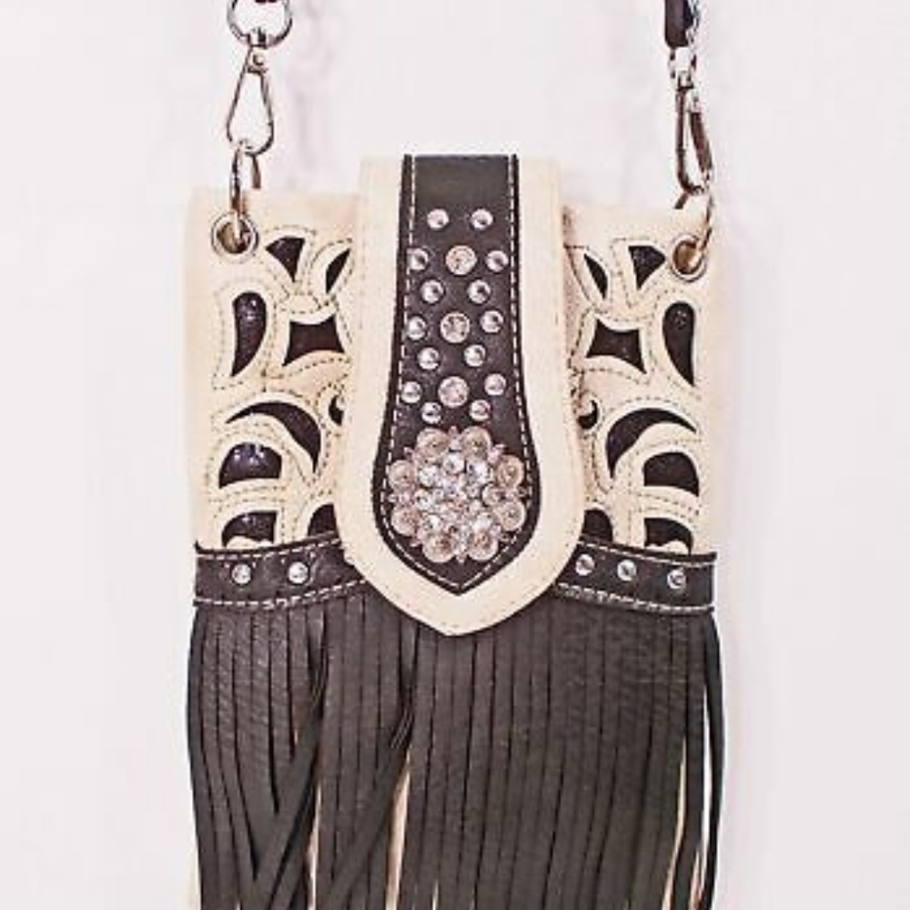 SOUTHWESTERN DESIGN FRINGE CROSS BODY PURSE